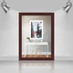 Фоторамка пластиковая 15х21 багет: AM1513-1118-1 Темное дерево (с антибликовым стеклом 2мм, двп с ножкой) EmojiFrame - изображение 3