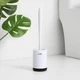 Ёршик для унитаза с силиконовой щеткой MBM HOME BP-13 WHITE/BLACK белый/черный - изображение 2