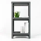 Этажерка 3-х-ярусная MBM HOME FH-22/3 GRAY пластиковая серая - изображение 3