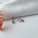 Серебряные серёжки серьги с Голубыми камнями серебро 925 покрыто родием 82055 1.46г - изображение 9