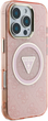 Etui Guess IML Metal Glitter 4G Circle Triangle MagSafe do Apple iPhone 16 Pro Pink (3666339430535) - obraz 4