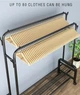 Стойка-вешалка для одежды и обуви Multipurpose Hanger черный металл 110x57x150 см - изображение 4