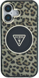 Etui Guess HC IML Leopard Triangle Cord Strap MagSafe do Apple iPhone 16 Brown (3666339432614) - obraz 2