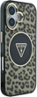 Etui Guess HC IML Leopard Triangle Cord Strap MagSafe do Apple iPhone 16 Brown (3666339432614) - obraz 3