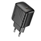 Мережевий зарядний пристрій HOCO CS24A Puerto single-port PD25W charger (EU) чорний - изображение 1