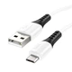 Кабель USB Hoco X82 Micro 1м 2.4А белый для зарядки и передачи данных из силикона и пластика - изображение 3