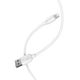 Кабель BOROFONE BX14 USB to iP 2.4A, 1m, PVC, TPE connectors, White - изображение 3