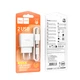 Сетевое зарядное устройство с кабелем HOCO C141A Smart dual-port charger set(iP) White - изображение 2