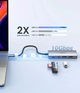 USB-хаб UGREEN CM480 USB-C to 2× USB 3.2+2×USB-C Adapter 10G (UGR-30758) - изображение 2