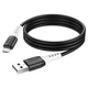 Кабель USB Micro 1м 2.4А черный Hoco X82 для зарядки и передачи данных - изображение 4