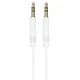 Аудіокабель BOROFONE BL16 3.5mm male to 3.5mm male, PVC, 1m, White - зображення 1