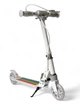 Двухколёсный самокат Scooter Mini со светящимися колёсами,ручными тормозами и передним амортизатором, белый - изображение 1