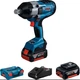 Набор Аккумуляторный ударный гайковерт Bosch GDS 18V-1050 /2 акум 5.0+ З. П - изображение 1