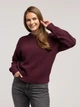 Sweter damski bawełniany Lee Cooper-Yana Organic M Bordowy (5905991746485) - obraz 1