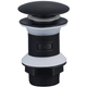 Донний клапан для раковини Zerix BV-02 BLACK 1 1/4'' без переливу автоматичний СLICK-СLACK (Колір чорний) (ZX6018) - изображение 1