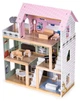 Domek dla lalek drewniany EcoToys 3 piętra Taras z kompletem 15 mebelków (5905817004003) - obraz 1