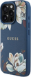 Etui Guess Grained Printed Flower Pattern MagSafe do Apple iPhone 16 Pro Max Blue (3666339426057) - obraz 2