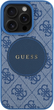 Etui plecki Guess 4G Circle Classic Logo MagSafe do Apple iPhone 16 Pro Blue (3666339426644) - obraz 3