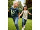 Футболка з рюшами для дівчинки Lupilu Ecoprint 437249 122-128 см (6-8 years) сірий - зображення 2