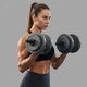 Гантели композитные наборные 16 кг (2×8 кг) WCG Grey Edition, пластиковый гриф Ø30 мм (антиударные диски) - изображение 2