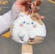 Брелок пушистый меховой кот котик аниме дуду кукла Кавайи коричневый - изображение 2