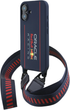 Etui Red Bull Silicone Strap Vertical Logo MagSafe do Apple iPhone 16 Navy (RBHMP16S24SISOLRV) - obraz 1
