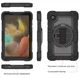 Протиударний чохол Carbon Capsule з підставкою 360° та ремінцем на Samsung Galaxy Tab A9 8.7" SM-X110 SM-X115 Чорний - зображення 7