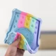 Детский силиконовый чехол Pop It с ручкой - подставкой для Samsung Galaxy Tab A9 Plus 11" SM-X210 SM-X216 (Голубой) - изображение 9
