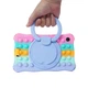 Детский силиконовый чехол Pop It с ручкой - подставкой на Samsung Galaxy Tab A9 8.7" SM-X110 SM-X115 Фиолетовый - изображение 10