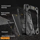 Противоударный чехол Shockprof Hybrid Stand на Samsung Galaxy Tab A9+ / A9 Plus 11" SM-X210 SM-X216 Черный - изображение 4