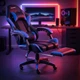 Кресло геймерское профессиональное GAMER X Blue компьютерное с подставкой для ног до 120кг + Подушки - изображение 2