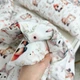 Комплект детского постельного белья для кровати 160х80 см с пододеяльником 140х110 см Oh My Kids «Зайчики лисички» молочный - изображение 8
