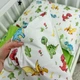 Постільна білизна у ліжечко 120х60 см для хлопчика Oh My Kids «Динозаврики» зелений - зображення 2