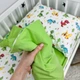 Постільна білизна у ліжечко 120х60 см для хлопчика Oh My Kids «Динозаврики» зелений - зображення 3