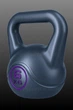 Гиря виниловая для фитнеса и силовых тренировок Power Muscle 6 кг (серо-фиолетовая) - изображение 4