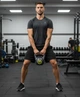 Гиря виниловая для фитнеса и силовых тренировок Power Muscle 4 кг (серо-жёлтая) - изображение 2