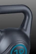 Гиря виниловая для фитнеса и силовых тренировок Power Muscle 10 кг (серо-бирюзовая) - изображение 3