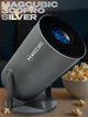 Проектор HY300 PRO MAGCUBIC Silver — портативный смарт-проектор на Android 14, 4K, Wi-Fi, Bluetooth, пульт Д/У, для дома и офиса (700145G) - изображение 1