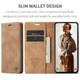 Чехол-книжка CaseMe из нубука для Samsung A55 Светло-коричневый - изображение 9