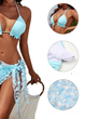 Раздельный купальник-тройка FS Blooming Jelly S Голубой (9340) - изображение 5