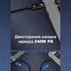 Кабель USB5 Type-C – Type-C Thunderbolt 5 PD240W 16K 80Гбіт/с 1.5 м - зображення 4