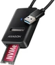 Adapter Axagon ADM2-AM USB-A 10Gbps - M.2 NVMe & SATA SSD Black - obraz 1
