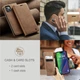 Чехол-книжка CaseMe из нубука для iPhone 13 Светло-коричневый - изображение 9