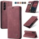 Чехол-книжка CaseMe из нубука для Samsung S23 Бордовый - изображение 9