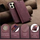 Чехол-книжка CaseMe из нубука для Xiaomi Redmi Note 14 4G (24117RN76G) Бордовый - изображение 4