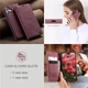 Чехол-книжка CaseMe из нубука для iPhone 16 Plus Бордовый - изображение 5
