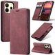 Чехол-книжка CaseMe из нубука для Xiaomi Redmi Note 14 4G (24117RN76G) Бордовый - изображение 3