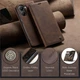 Чехол-книжка CaseMe из нубука для Xiaomi Poco X7 Pro 5G Тёмно-коричневый - изображение 8