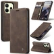 Чехол-книжка CaseMe из нубука для Xiaomi Redmi Note 14 4G (24117RN76G/O) Темно-коричневый - изображение 5