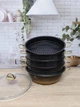 Мантоварка-пароварка с антипригарным покрытием O.M.S. Collection 6091 C-30 см 6,4 л Black-Gold - изображение 14